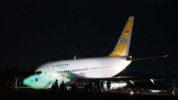 Pesawat Boeing 737-200 milik TNI Angkatan Udara (AU) tergelincir di ujung landasan bandara Mozes Kilangin, Timika Kabupaten Mimika