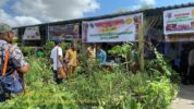 Wabup Asmat, Thomas Eppe Safanpo, ST membuka kegiatan pameran hasil produk pertanian yang diselenggarakan Dinas Tanaman Pangan dan Pertanian Asmat : Pameran Produk Pertanian