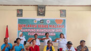 Pemerintah Kampung (Pemkam) Mawokauw Jaya Distrik Wania bersama Persatuan Karya Dharma Kesehatan Indonesia (PERDHAKI) Cabang Timika dan Kader Malaria melakukan Deklarasi Bebas Malaria.