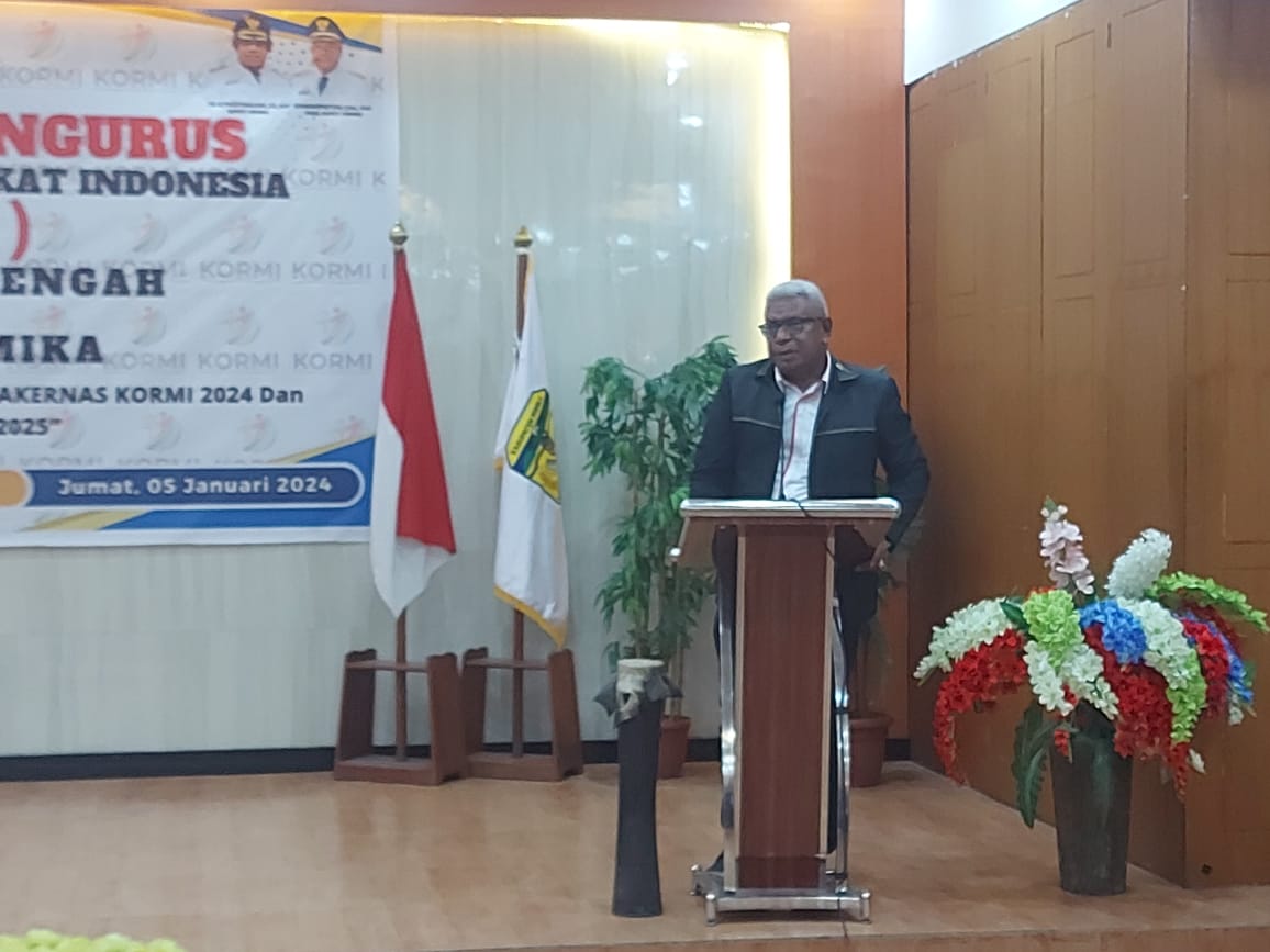 Ketua KORMI Nasional, Hayono Isma melantik Wakil Bupati Mimika, Johannes Rettob sebagai Ketua KORMI Provinsi Papua Tengah dan