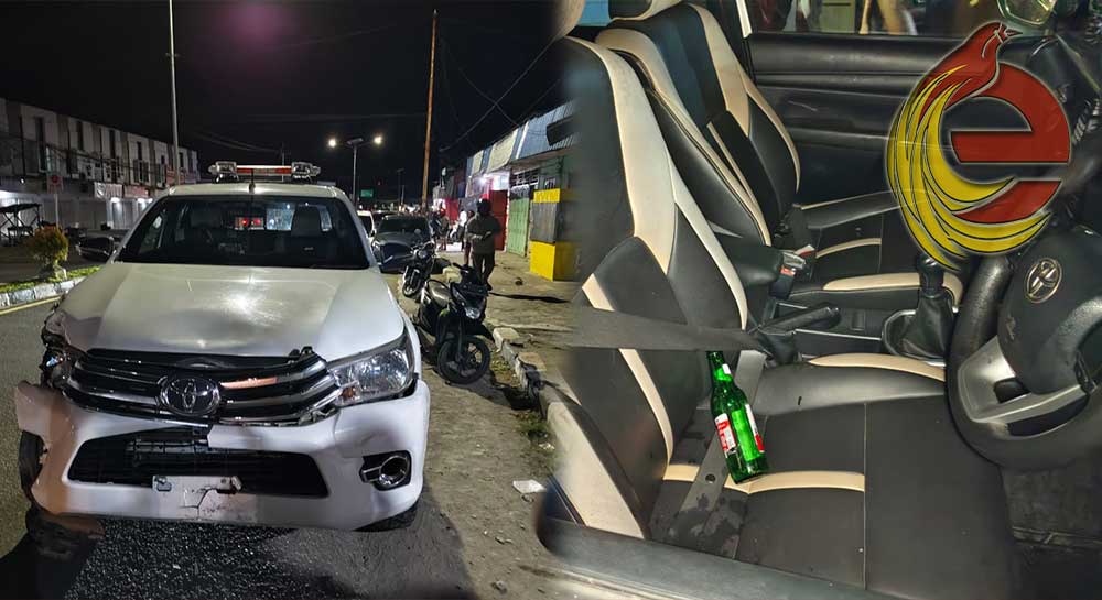 Satu Mobil Toyota Hilux tabrak dua pesepeda motor dan menghantam satu mobil Avanza pada Jumat (19/1/2024) malam sekitar pukul