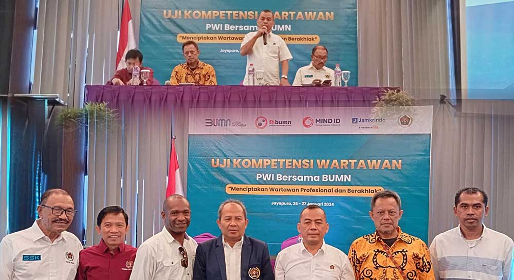Uji Kompetensi Wartawan (UKW) yang digelar Persatuan Wartawan Indonesia (PWI) Pusat di Provinsi Papua, didukung dua perusahaan BUMN