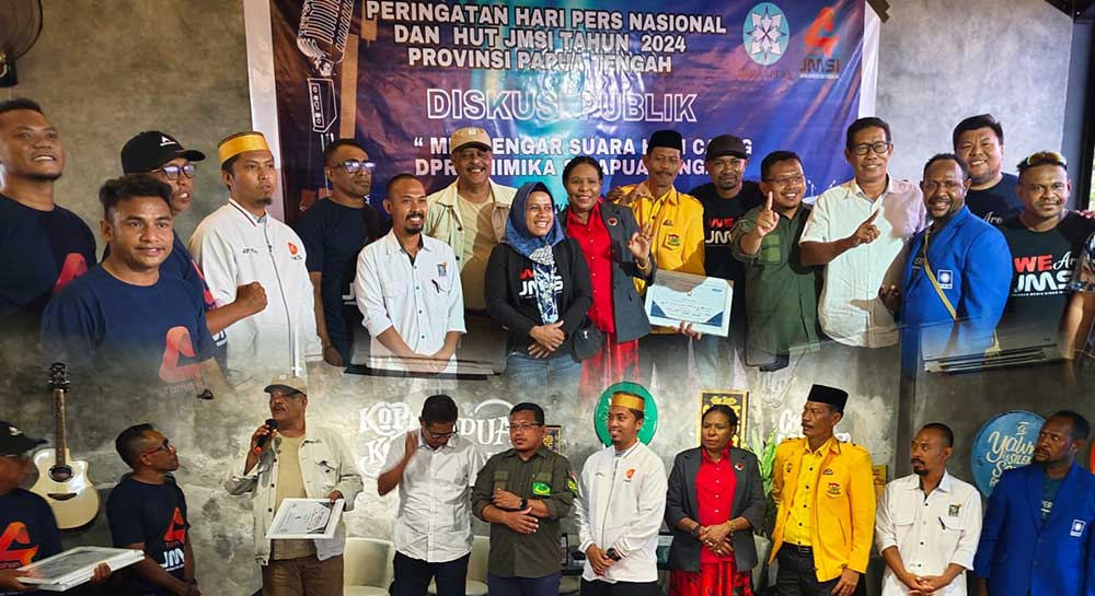 8 Caleg DPRD Kabupaten Mimika dan DPRD Provinsi Papua Tengah hadir pada "Diskusi Publik" bertajuk Mendengar Suara Hati Caleg DPRD