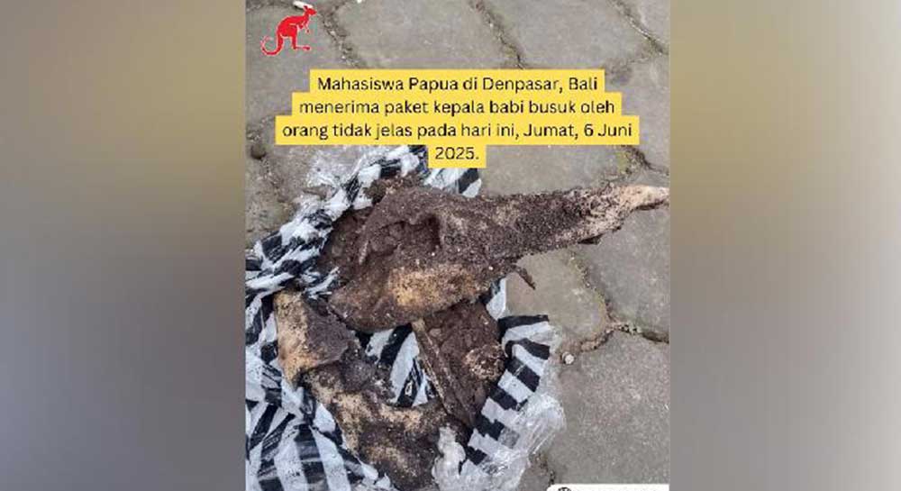 Kementerian HAM merespon teror kepala babi busuk kepada mahasiswa Papua yang berada di Bali. Menteri HAM Natalius Pigai